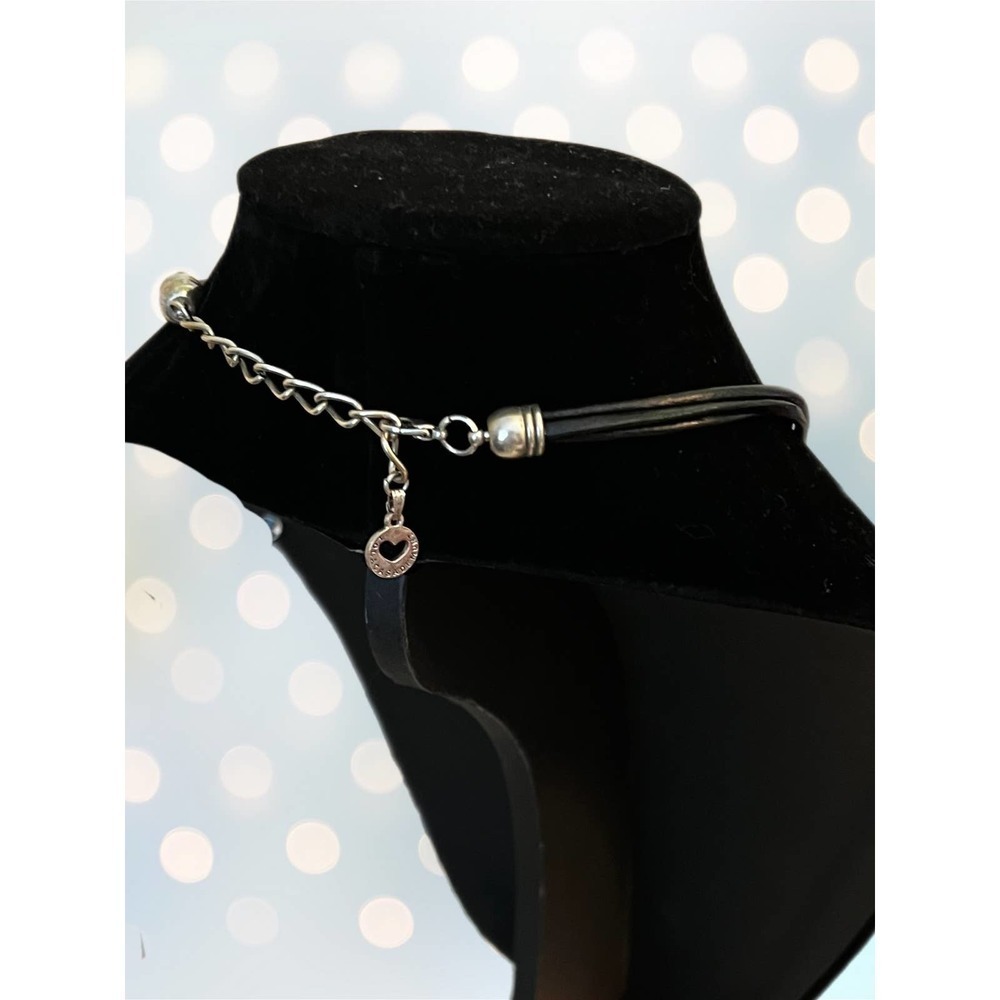 Triple Strand Mixed Material Statement Necklace - image 6